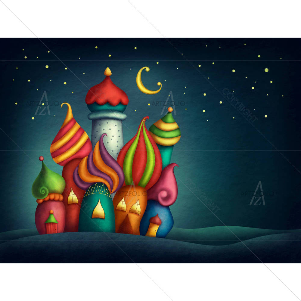 Colorful Houses D2 — Devotional custom art by ArtzFolio