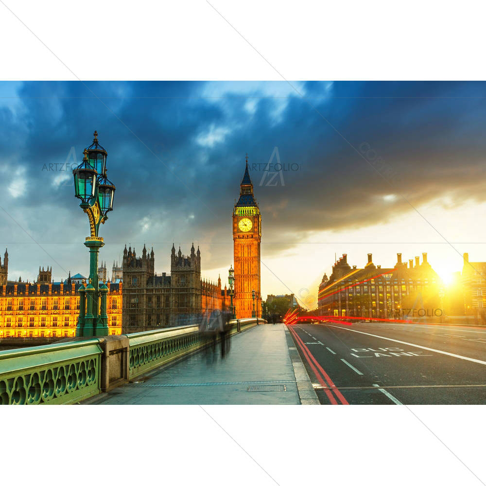 Big Ben At Sunset, London, UK — custom-size art design 5004405