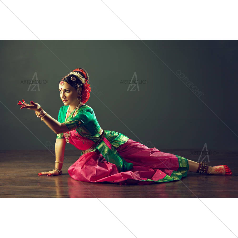 Indian Classical Dance D2 — Devotional custom art by ArtzFolio