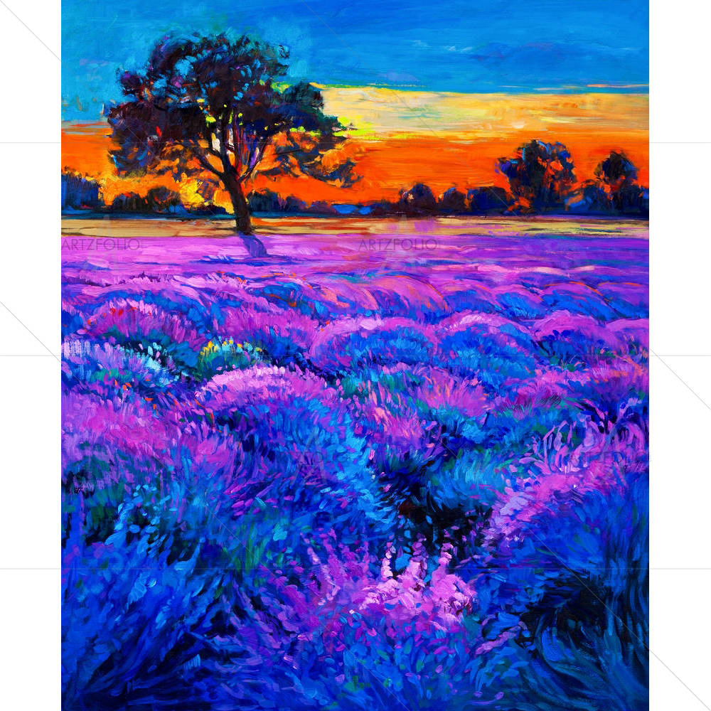 Lavender Fields D5 — custom-size art design 5004417