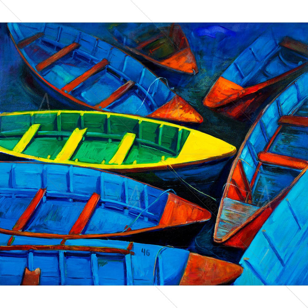 Boats & Jetty D8 — Abstract custom art by ArtzFolio