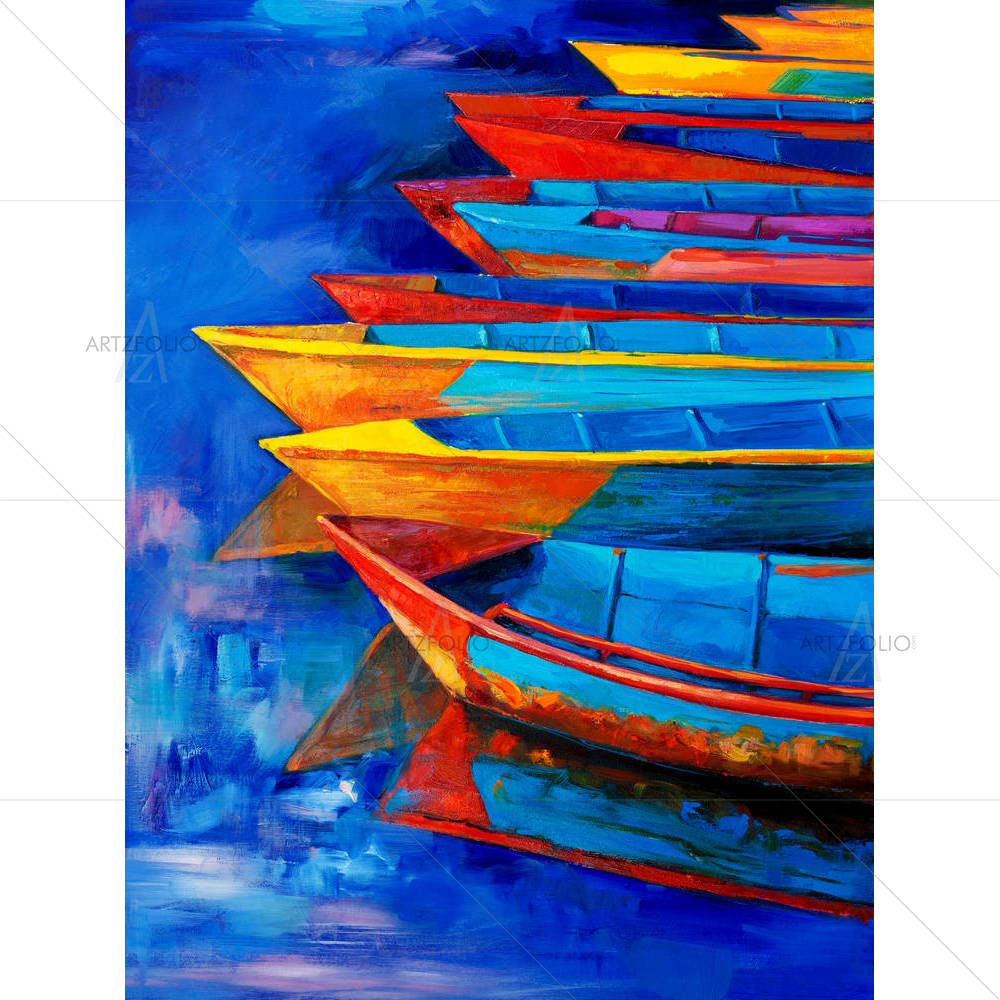 Boats & Jetty D9 — custom-size art design 5004420