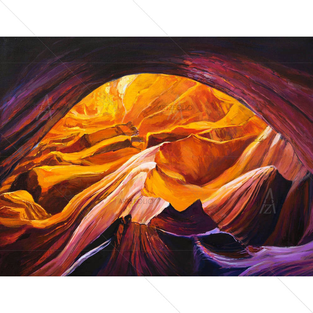 Grand Canyon Inside A Cave D2 — custom-size art design 5004433