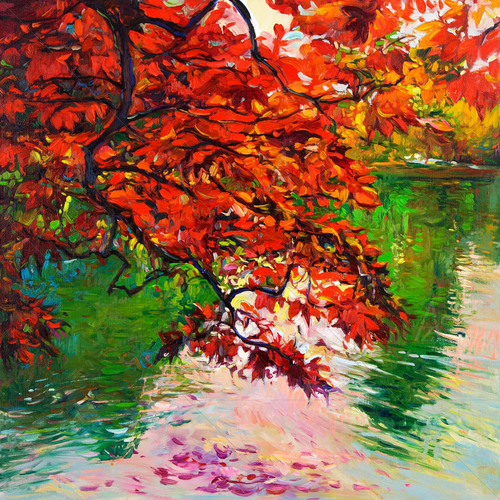 Autumn Forest & Lake — Abstract custom art by ArtzFolio