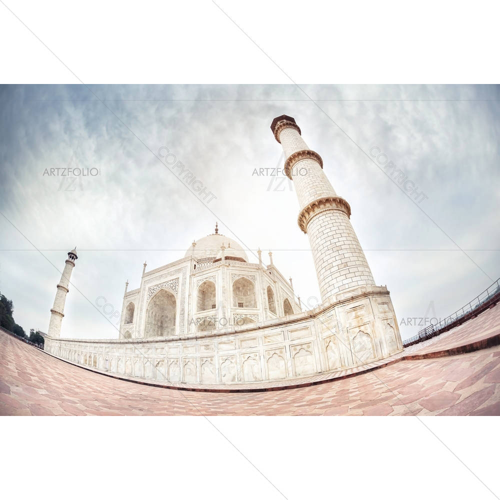 Woman Near Taj Mahal Agra India D1 — custom-size art design 5004457