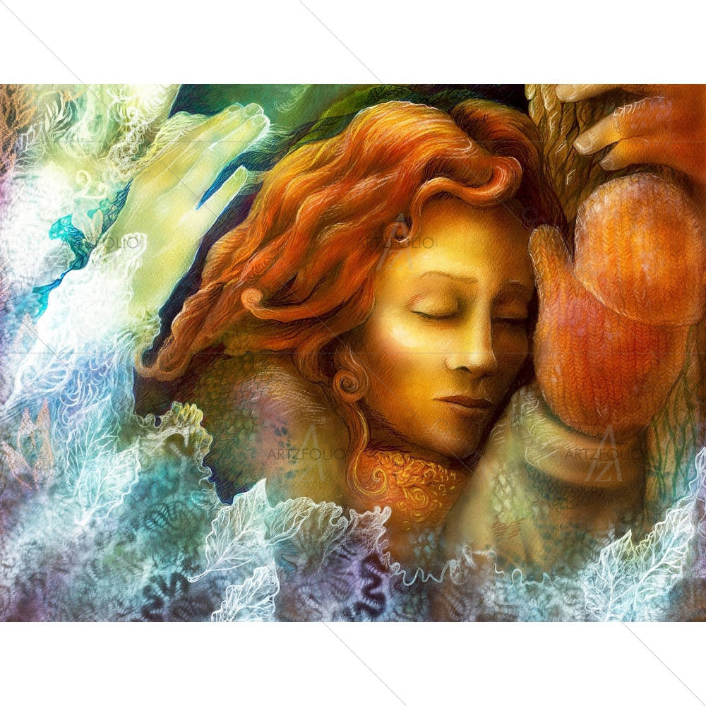 Fairy Woman With Red Hair — custom-size art design 5004466