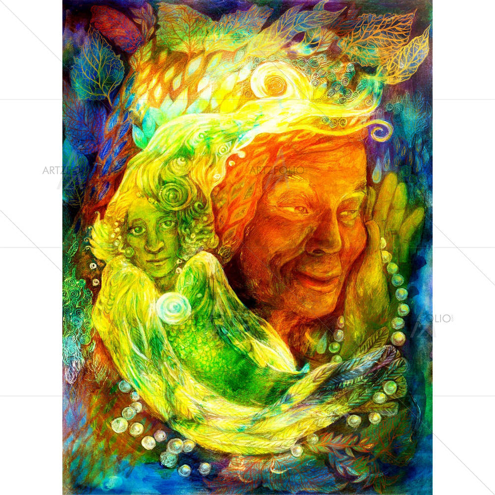 Green Water Fairy — Abstract custom art by ArtzFolio