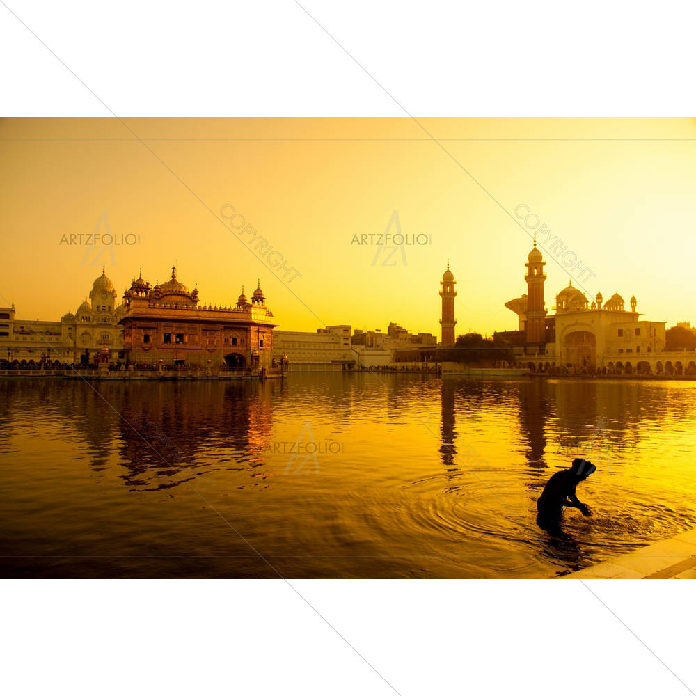 Golden Temple In Amritsar India — Devotional custom art by ArtzFolio