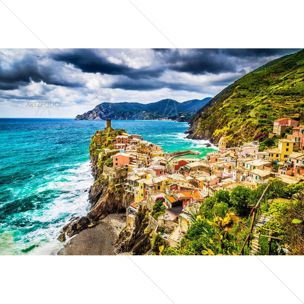 Fisherman Village Of Cinque Terre, Italy — Devotional custom art by ArtzFolio
