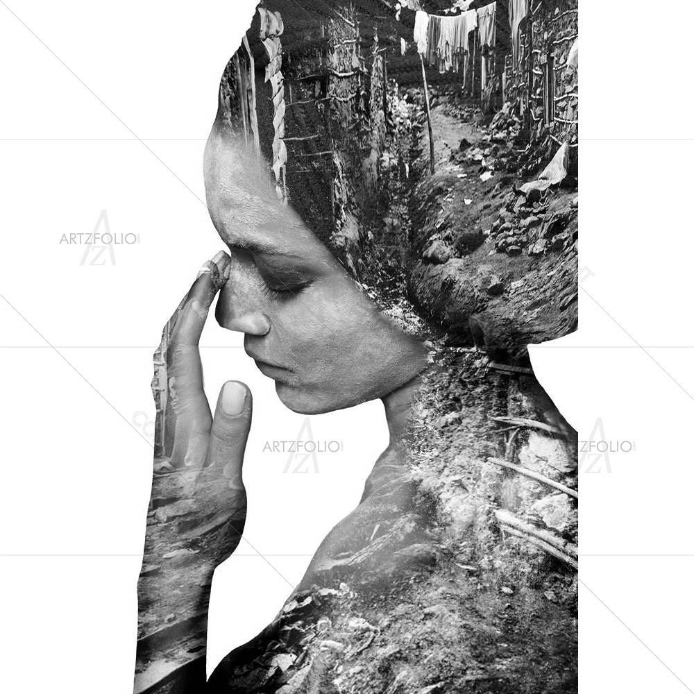 Girl & Leaves — Devotional custom art by ArtzFolio