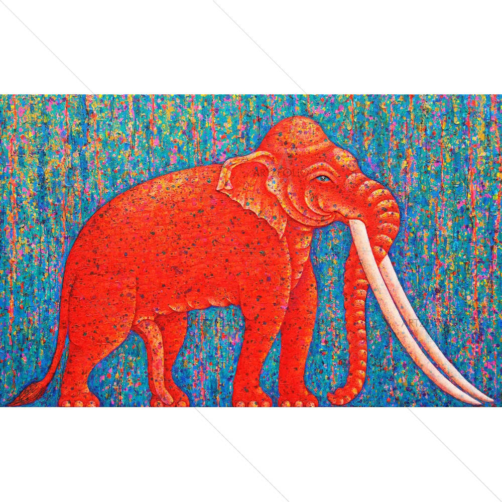 Red Elephant D2 — Animals custom art by ArtzFolio