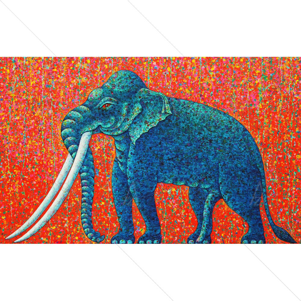 Blue Elephant D2 — custom-size art design 5004481
