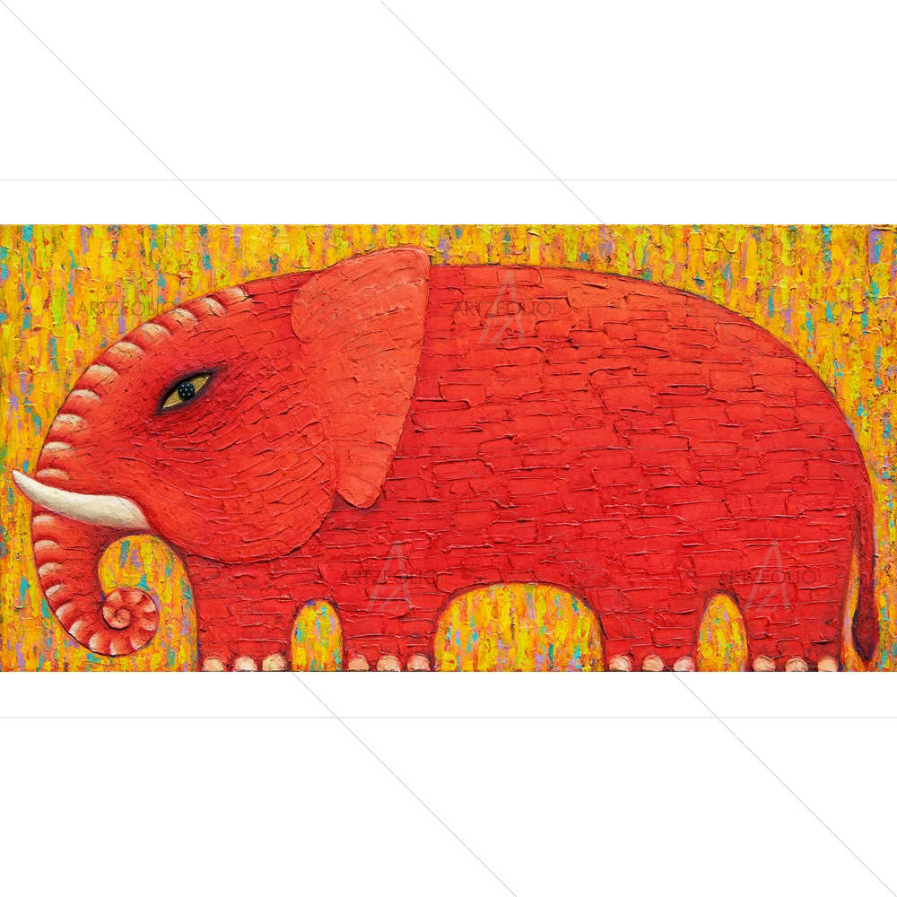 Red Elephant D3 — Animals custom art by ArtzFolio