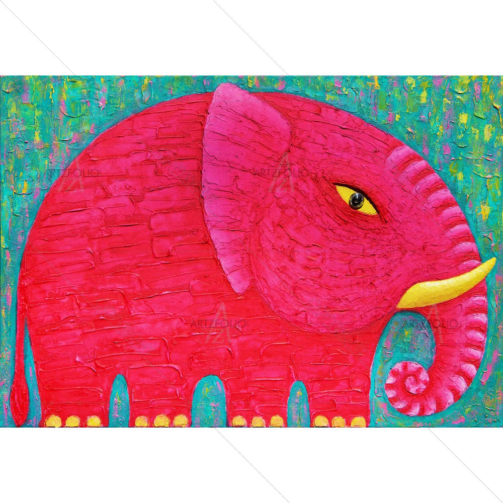 Red Elephant D4 — custom-size art design 5004487