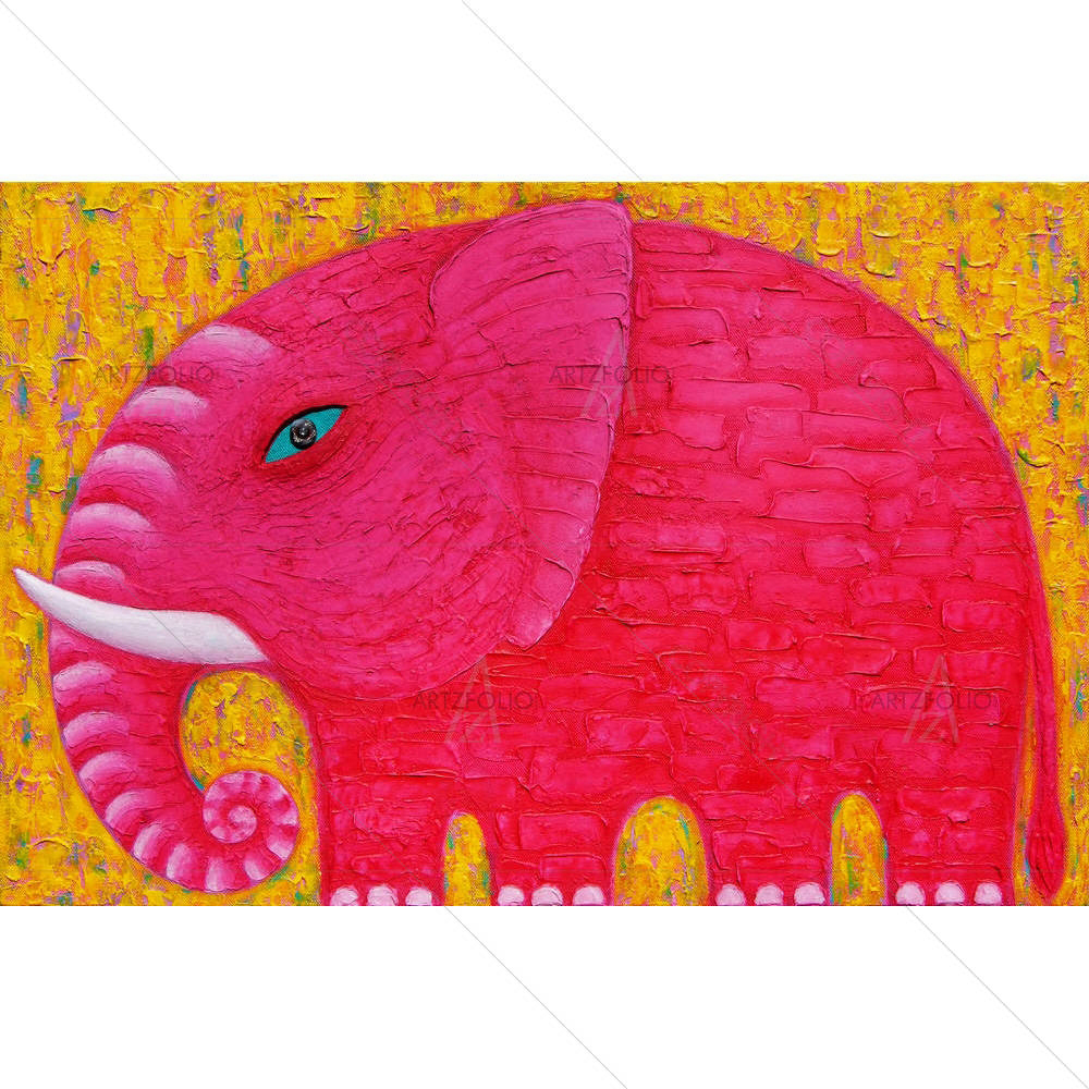Red Elephant D5 — custom-size art design 5004489