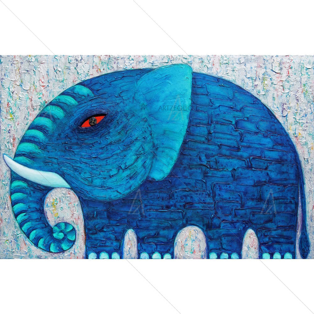 Blue Elephant D3 — custom-size art design 5004490