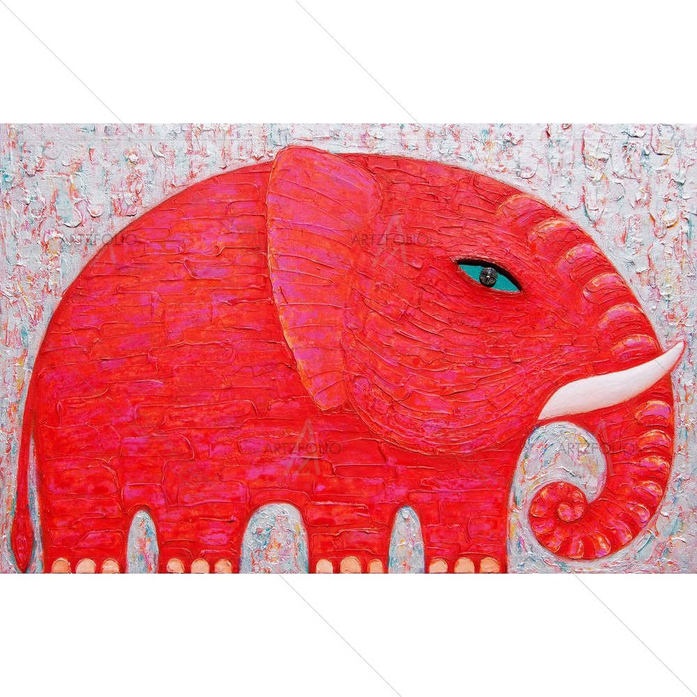 Red Elephant D6 — custom-size art design 5004492