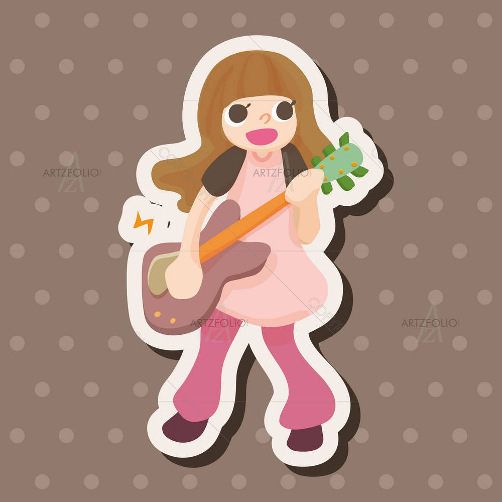 Guitar Player D1 — custom-size art design 5004497