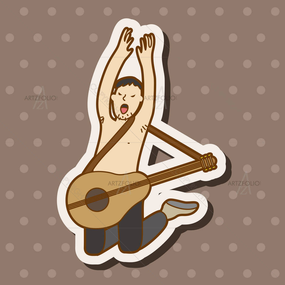 Guitar Player D2 — Entertainment custom art by ArtzFolio