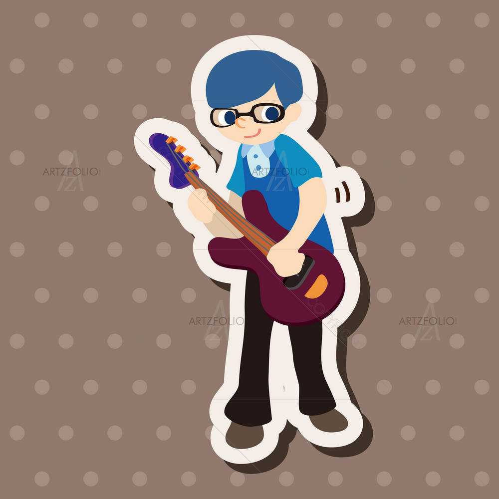 Guitar Player D3 — Entertainment custom art by ArtzFolio