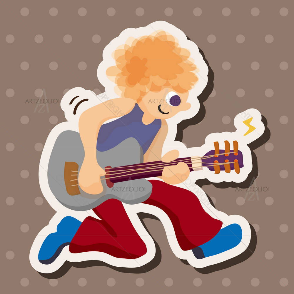 Guitar Player D4 — custom-size art design 5004500