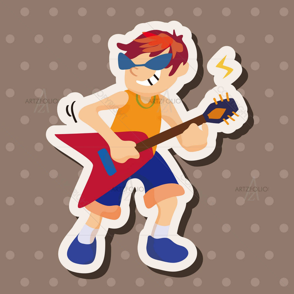 Guitar Player D5 — custom-size art design 5004501