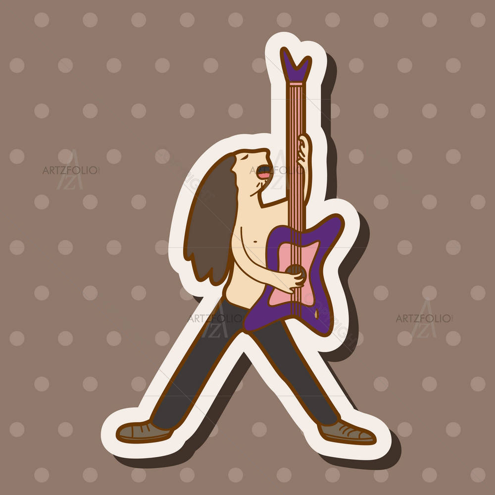 Guitar Player D6 — Entertainment custom art by ArtzFolio