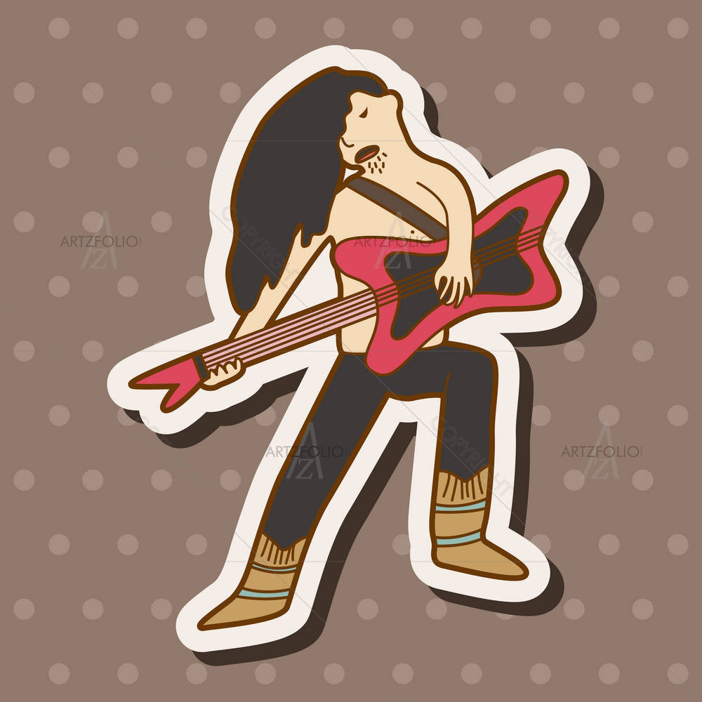 Guitar Player D7 — custom-size art design 5004503