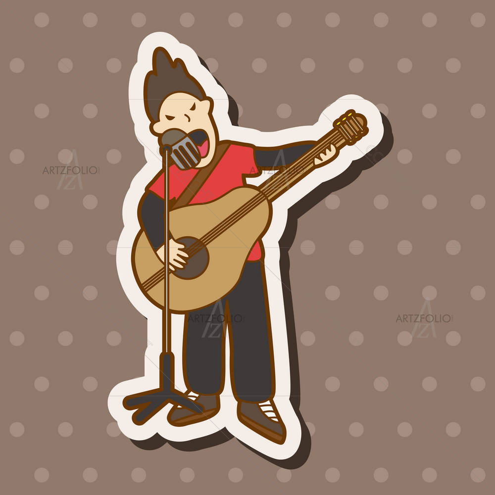 Guitar Player D8 — custom-size art design 5004504