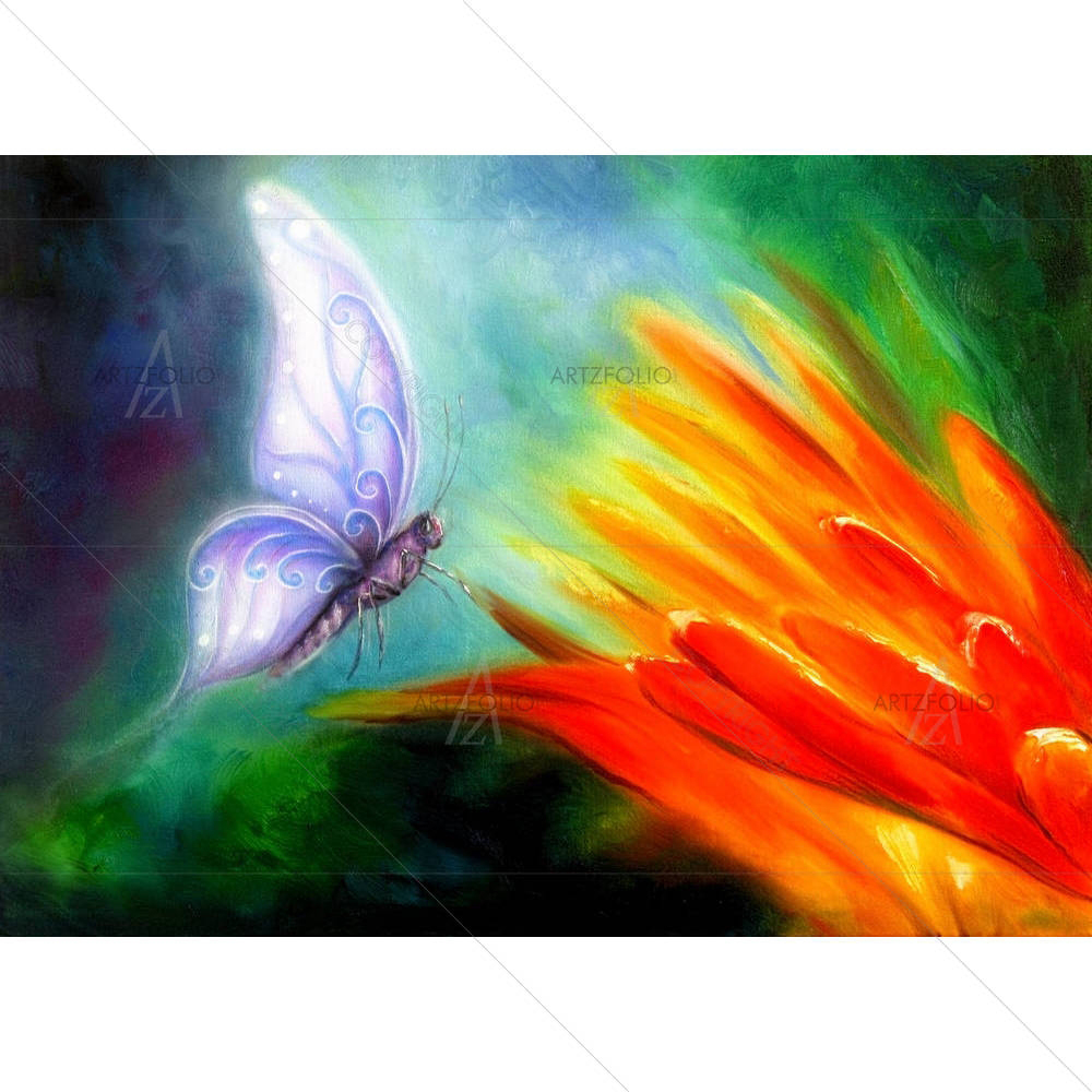 Butterfly Flying — custom-size art design 5004505