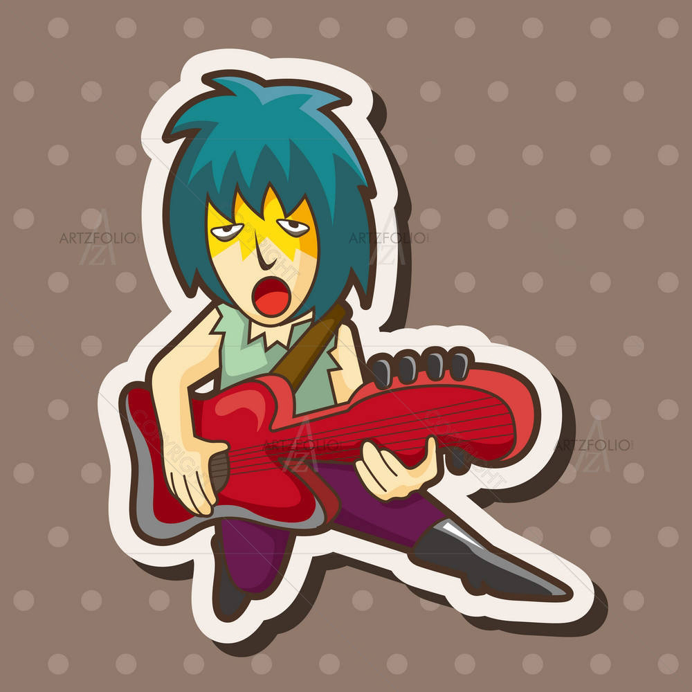 Guitar Player D10 — Entertainment custom art by ArtzFolio
