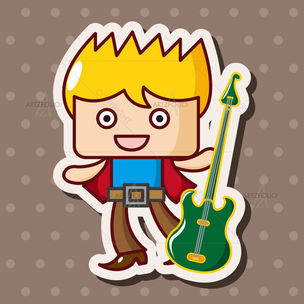 Guitar Player D11 — custom-size art design 5004508