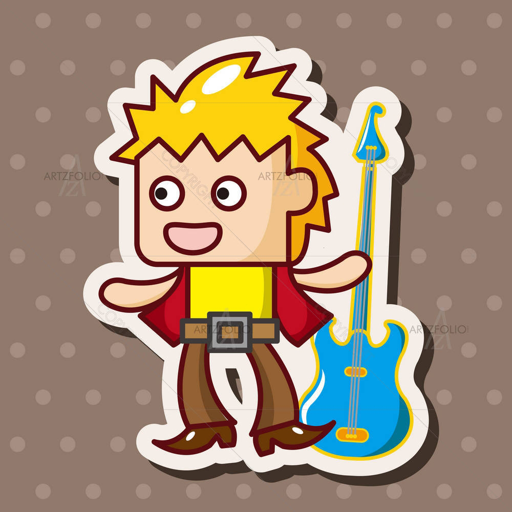 Guitar Player D12 — custom-size art design 5004509