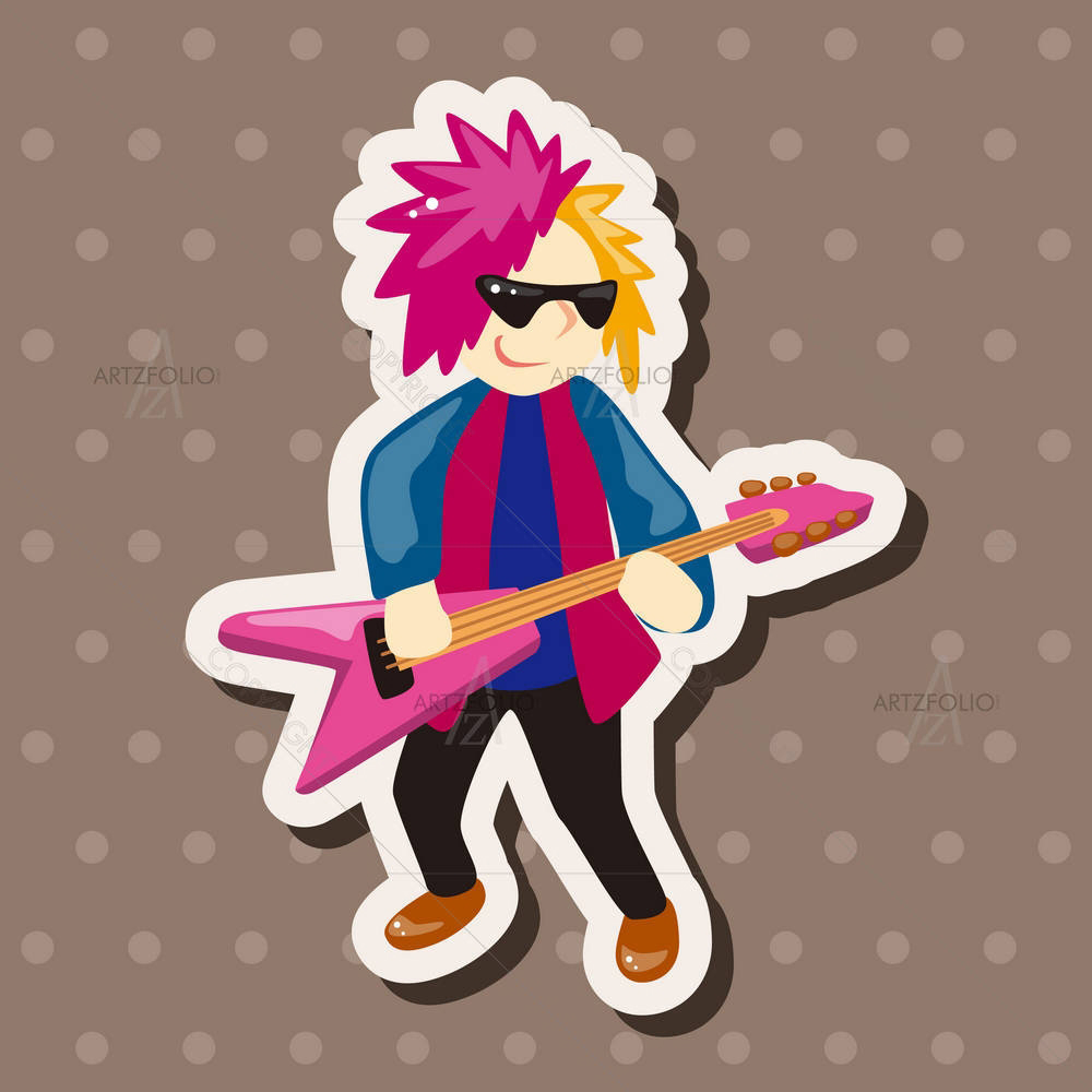 Guitar Player D13 — custom-size art design 5004510