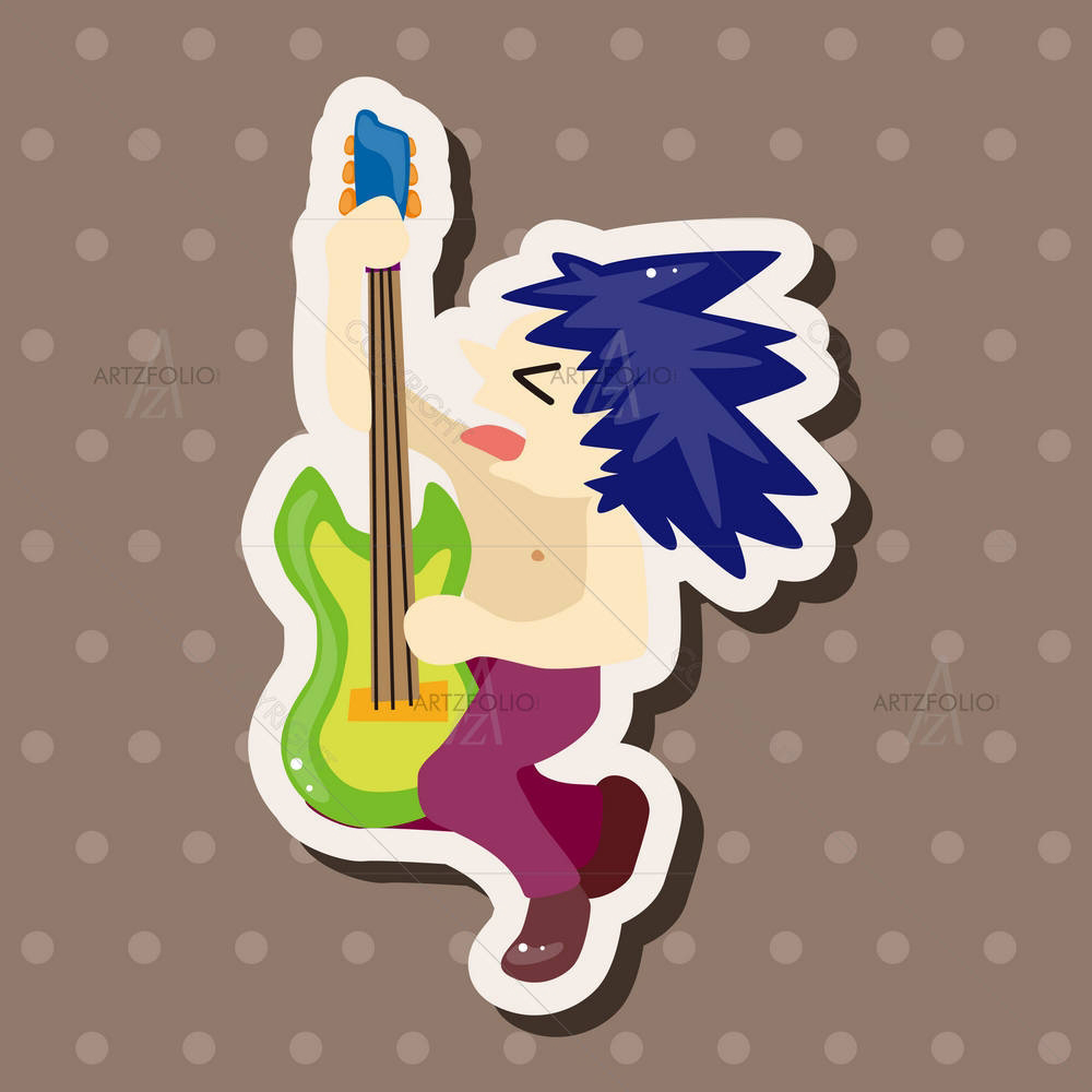Guitar Player D14 — custom-size art design 5004511