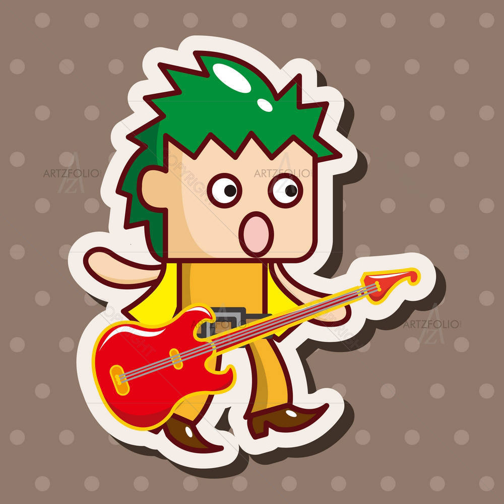 Guitar Player D15 — custom-size art design 5004512