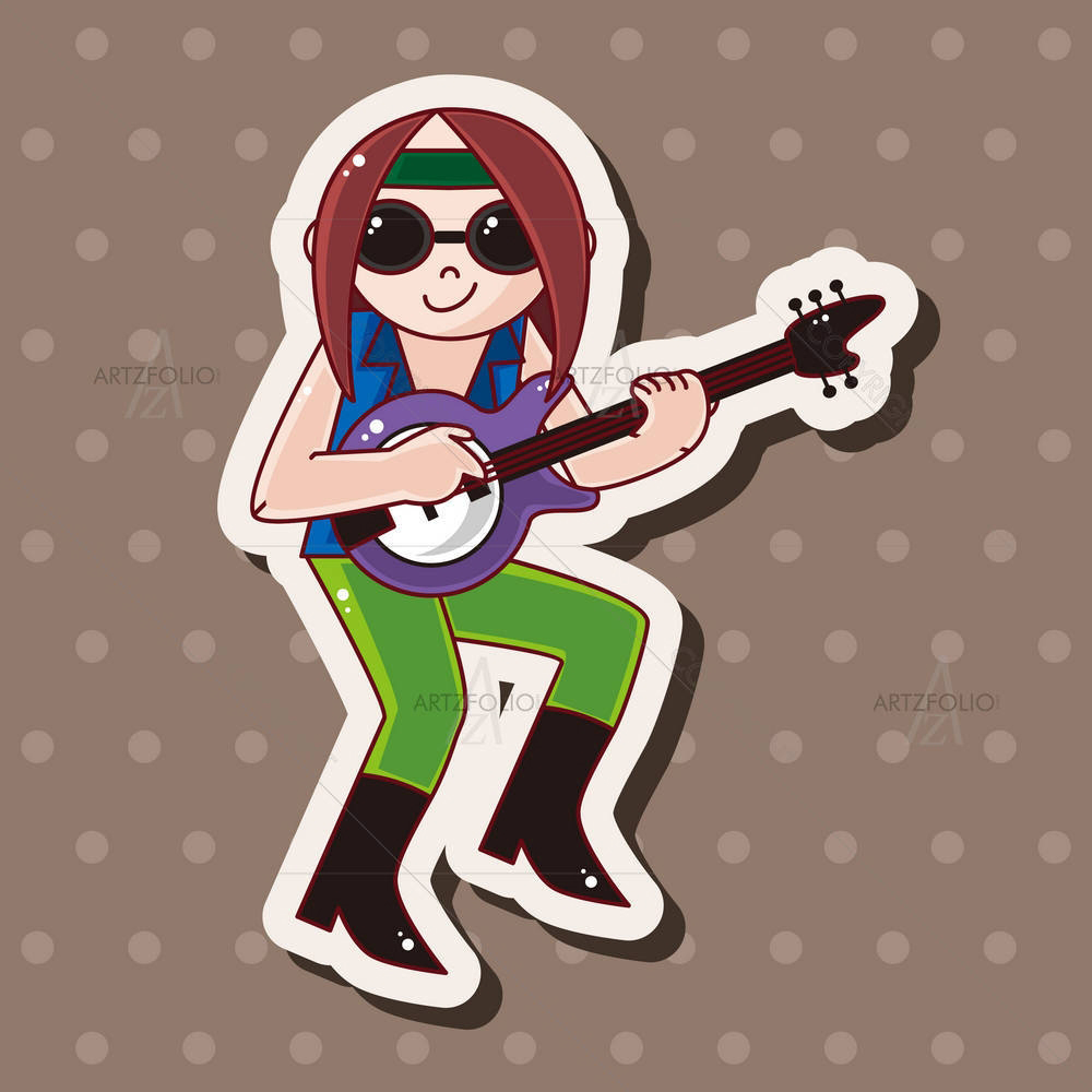 Guitar Player D17 — custom-size art design 5004514
