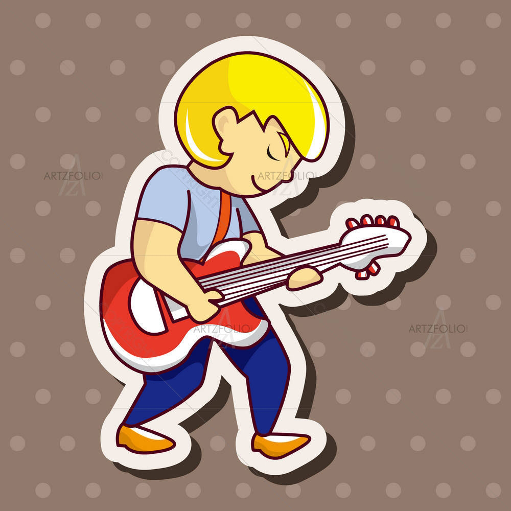 Guitar Player D18 — custom-size art design 5004515