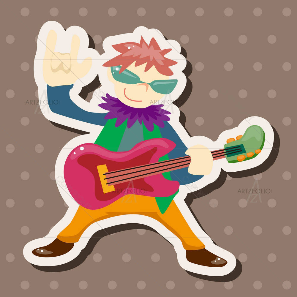 Guitar Player D20 — Entertainment custom art by ArtzFolio