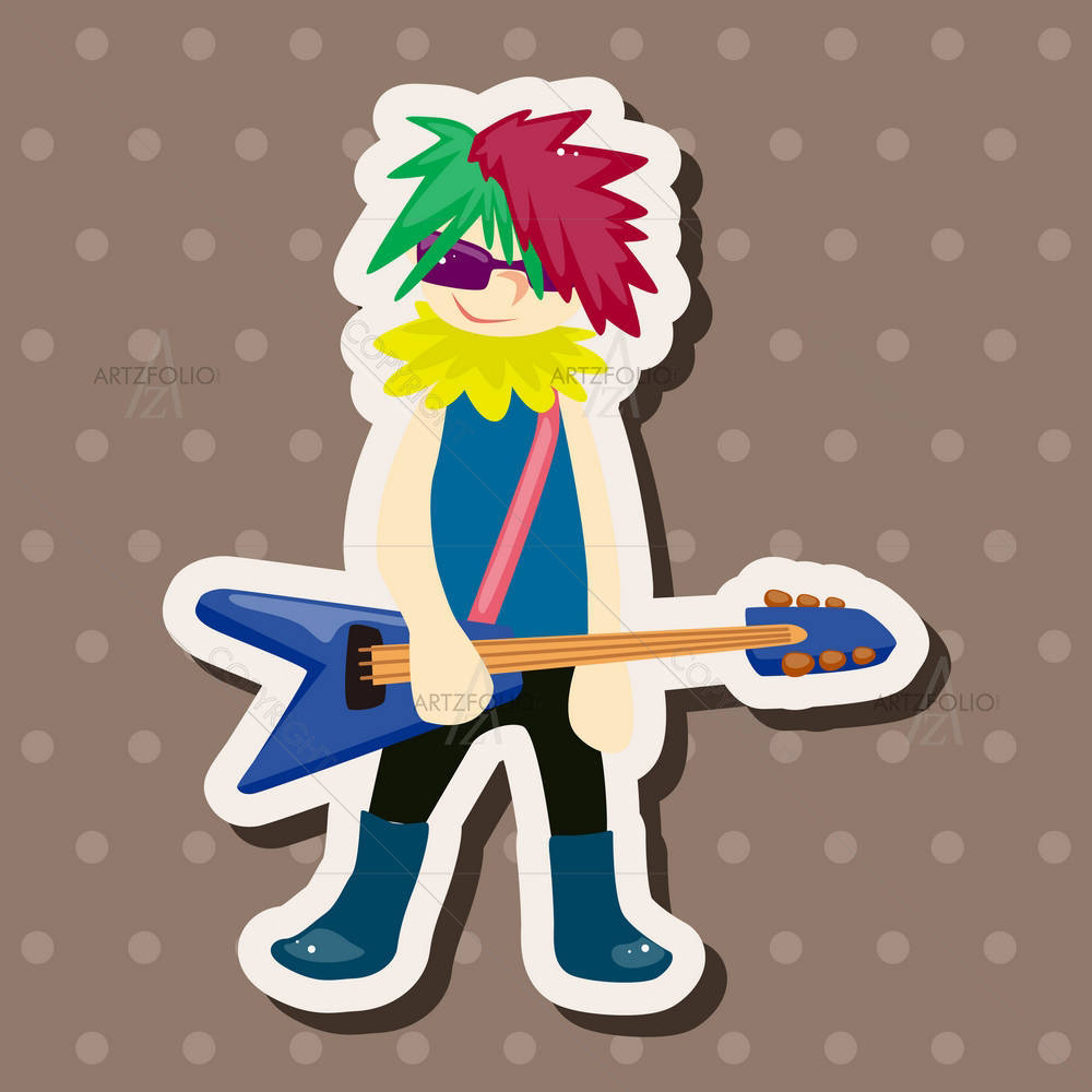 Guitar Player D21 — Entertainment custom art by ArtzFolio