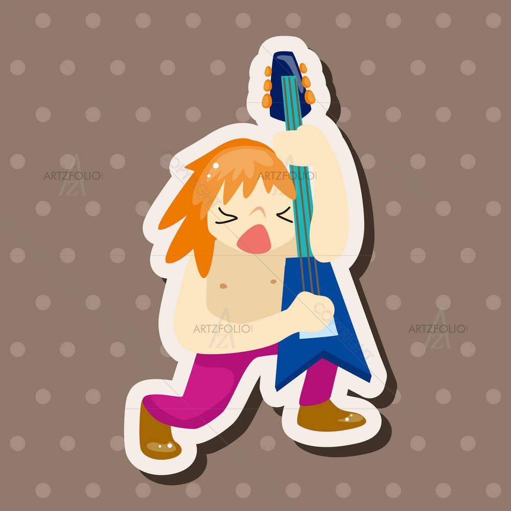 Guitar Player D22 — Entertainment custom art by ArtzFolio