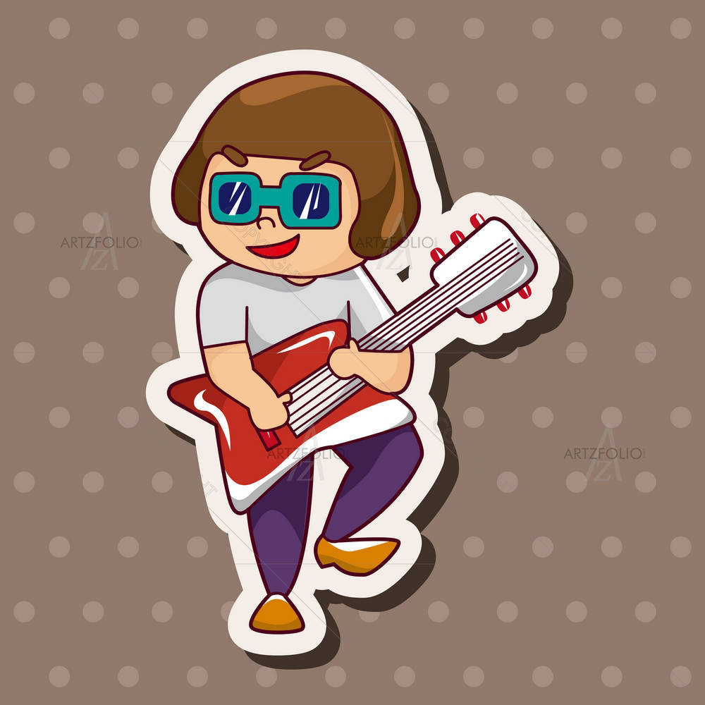 Guitar Player D24 — custom-size art design 5004521