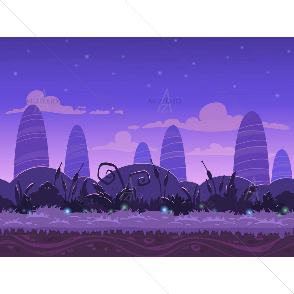 Night Landscape D1 — custom-size art design 5004535