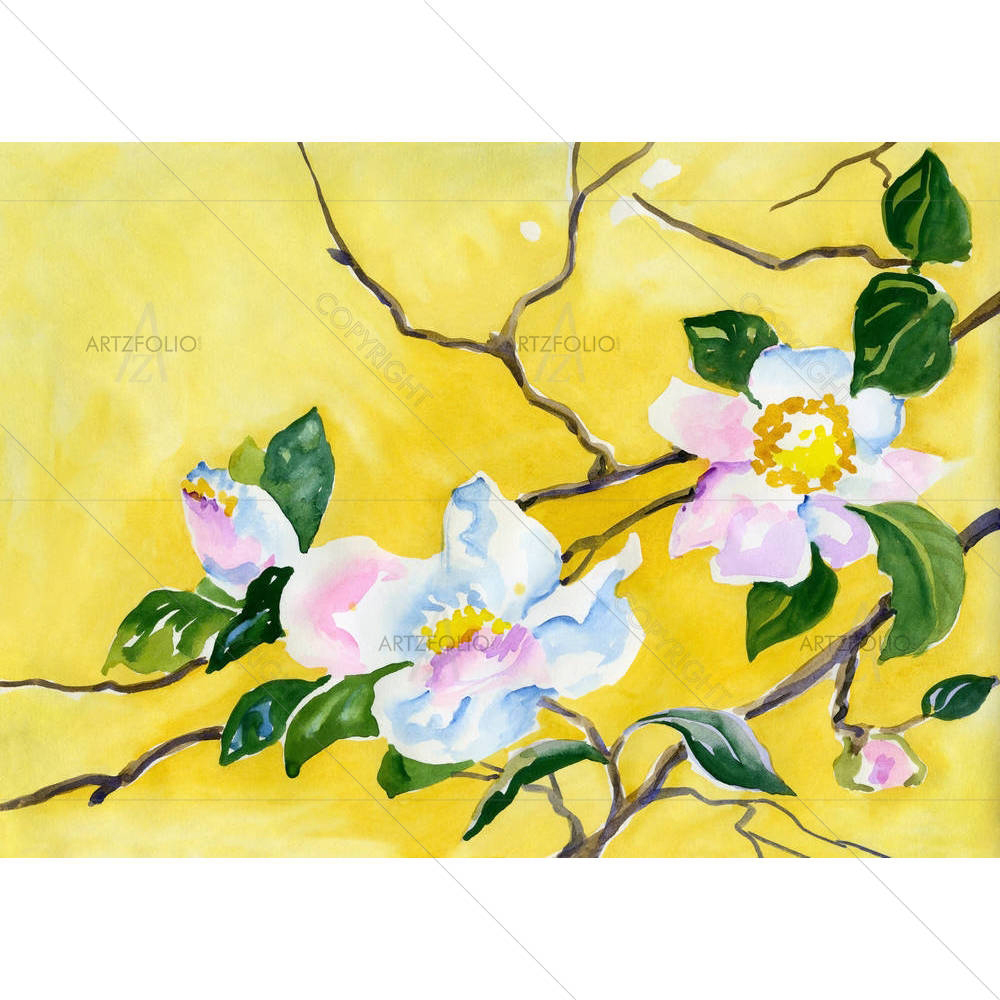 Cherry Blossoms On A Branch — custom-size art design 5004542