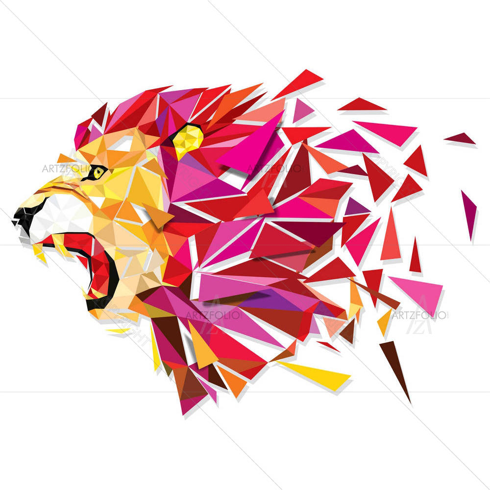 Lion Portrait D3 — custom-size art design 5004549
