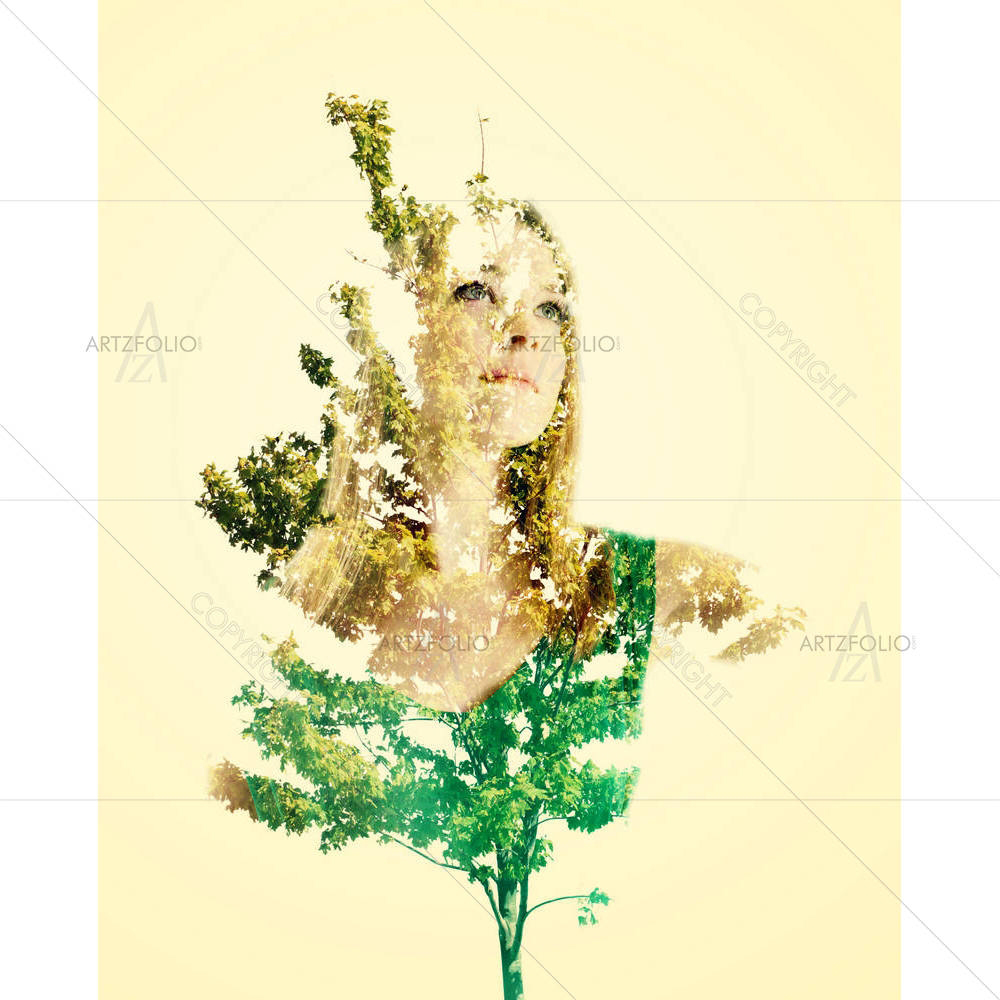 Portrait Of Young Woman D1 — Abstract custom art by ArtzFolio