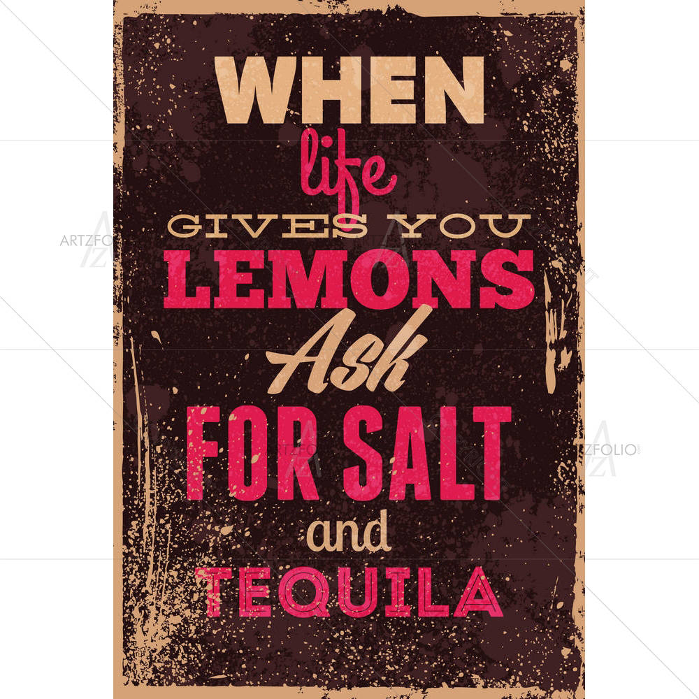 Vintage Typography D4 — custom-size art design 5004557