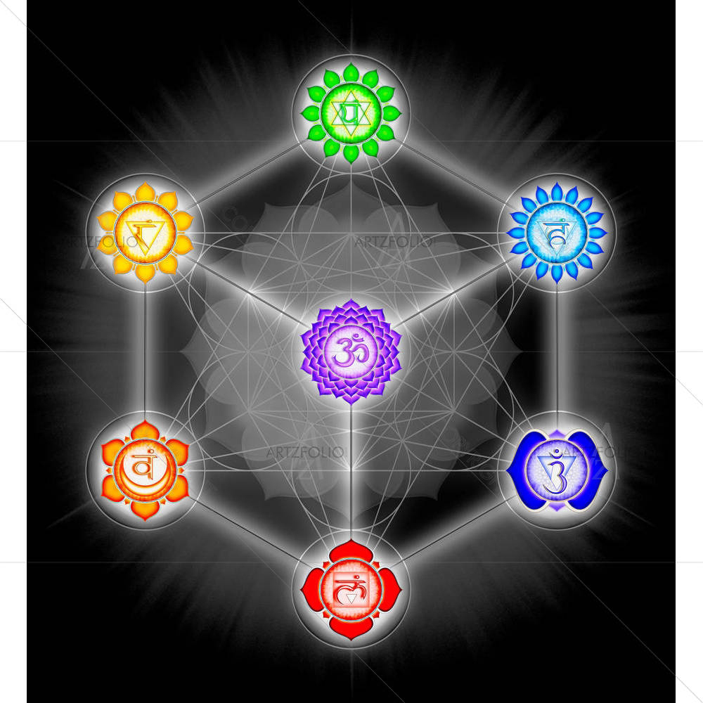 Metatrons Cube & Chakras D1 — Others Metatron`S custom art by ArtzFolio