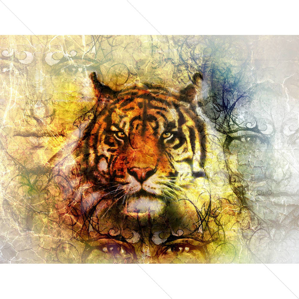 Tiger Portrait D4 — custom-size art design 5004577