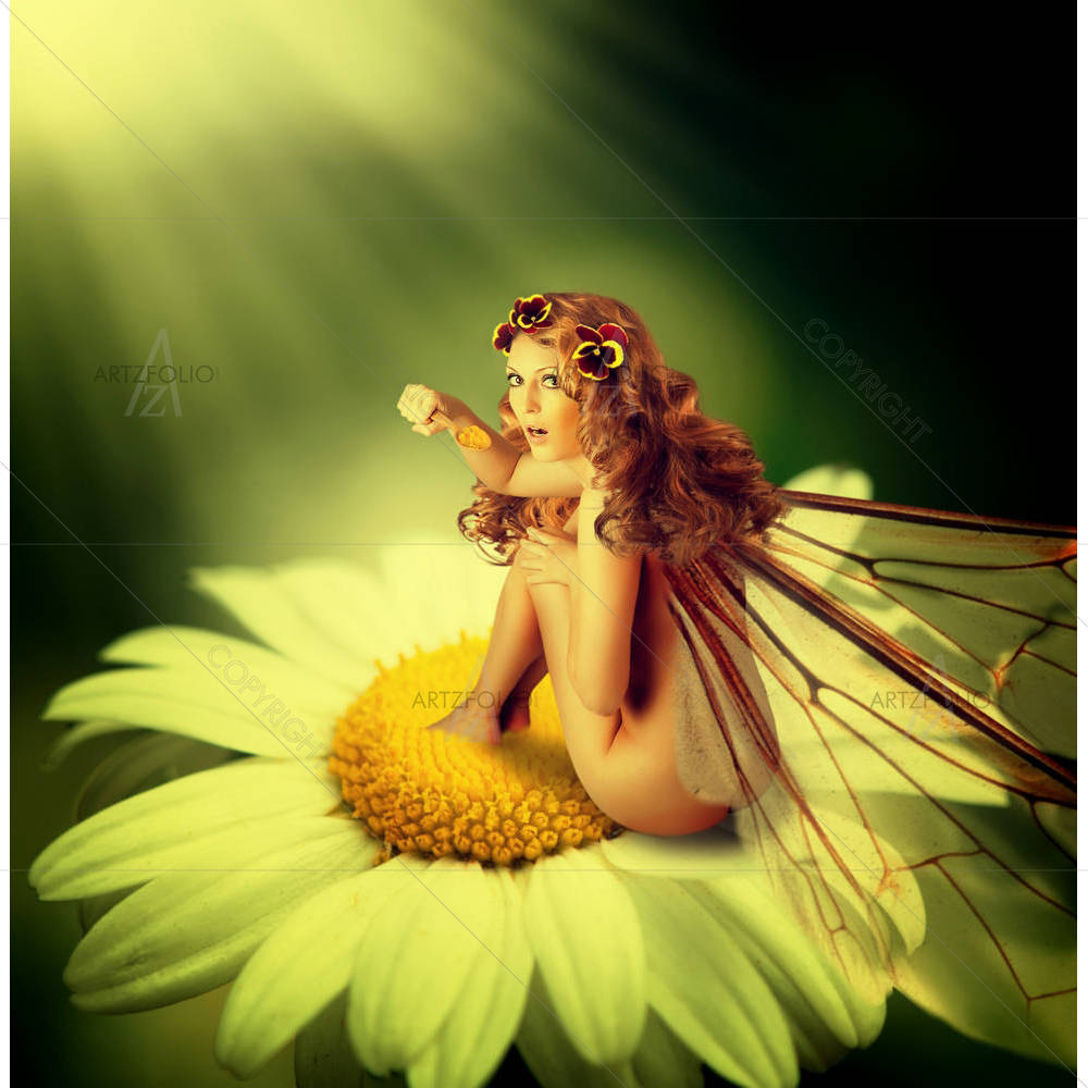 Fairy Woman With Wings — custom-size art design 5004588